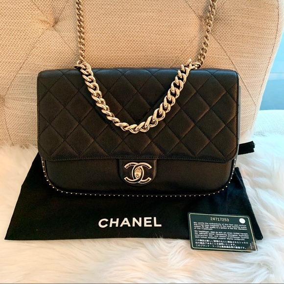 ISO Chanel Caviar Quilted Large Studded Flap Bag - Picture 7 of 16